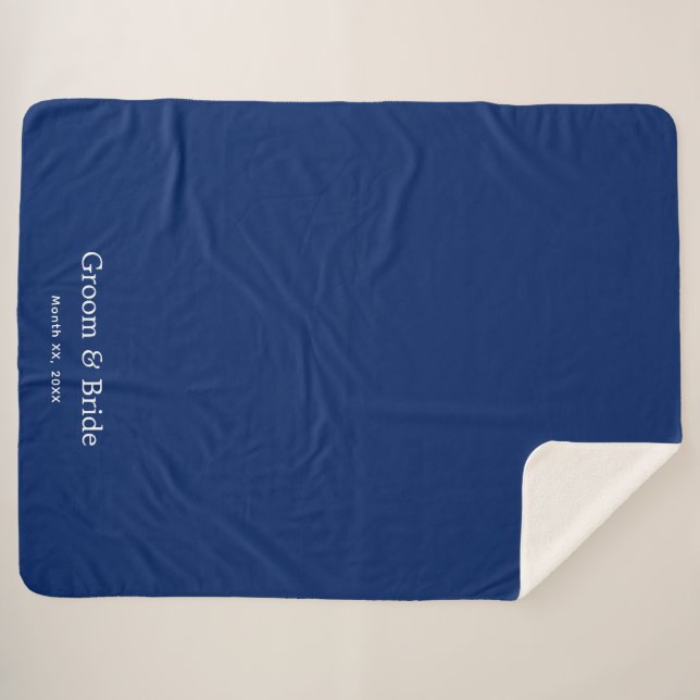 Sherpa Élégant script personnalisé couverture de mariage  (Devant (Horizontal))