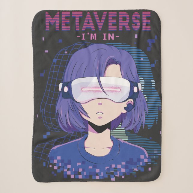 Sherpa Fille anime casque de réalité virtuelle couverture (Devant)