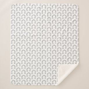 Sherpa Horse Riding Gang Horseshoe Imprimer Couverture en