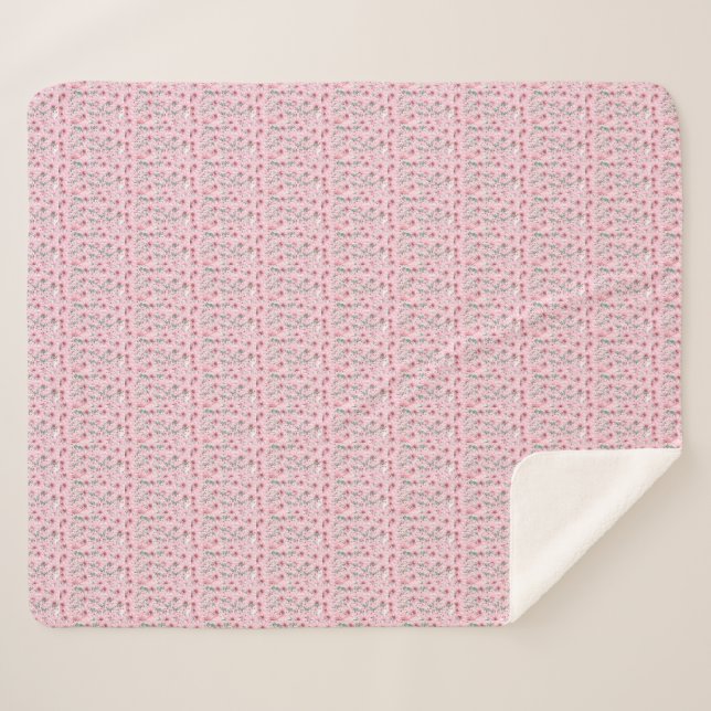 Sherpa Joli en rose : Couverture en fleurs croustillantes (Devant (Horizontal))