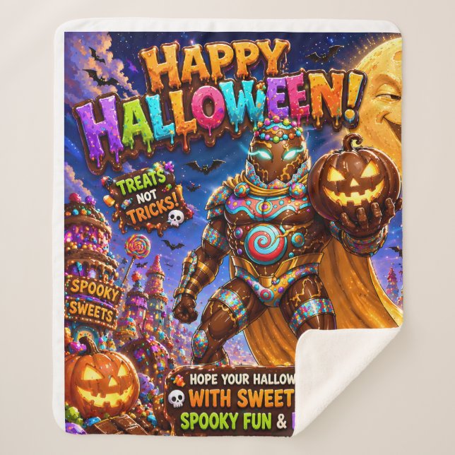 Sherpa Joyeux Halloween, couverture chocolatée (Devant)