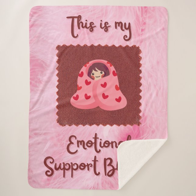 Sherpa Ma couverture de soutien émotionnel avec fille con (Devant)