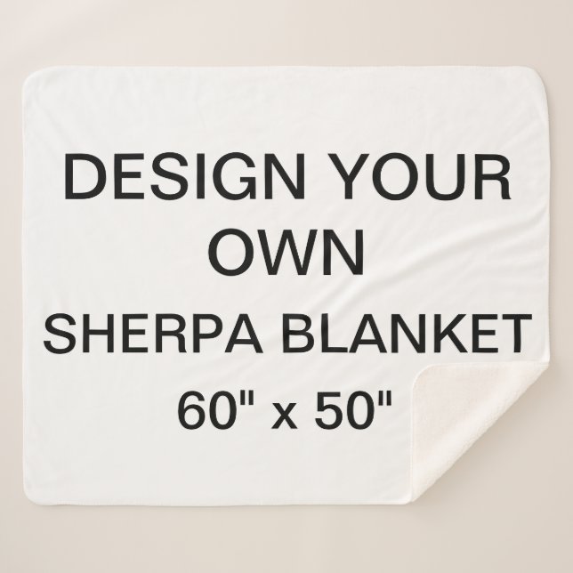 Sherpa Med. personnalisé par coutume 60" x 50" couverture (Devant (Horizontal))