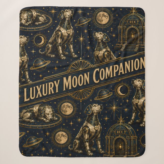 Sherpa Rex compagnon de lune/jeté de couverture en laine  (Devant)