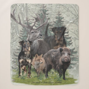 Sherpa Sticker Jagdterrier Coussin extérieur Couverture p
