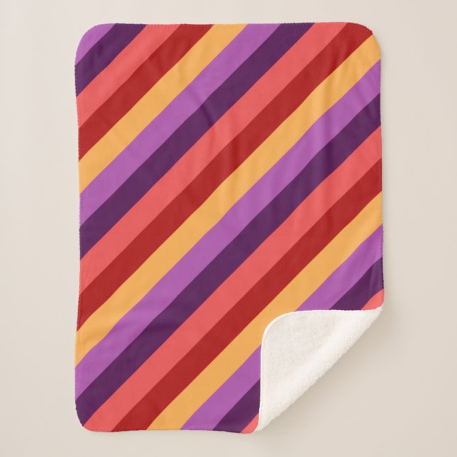 Sherpa Tirages de violet rouge cerise Petite couverture S (Devant)