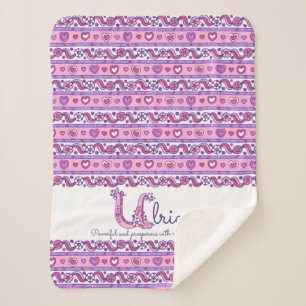 Sherpa Ulrica nom signifiant coeurs et couverture d'art f