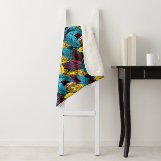 Sherpa une couverture avec un motif feuille