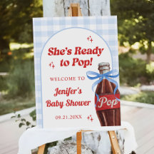 She's Ready to Pop Soda Baby Shower Welcome