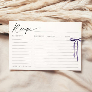 Shes Tying Knot Purple Bow Bridal Recette Carte