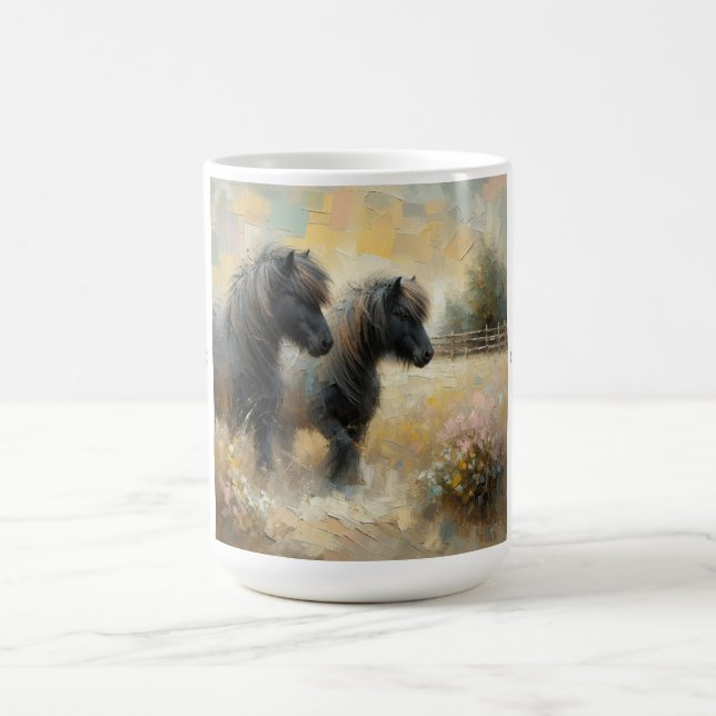 "Shetland Pony" (No 1 d'un ensemble) Mug de café (Centre)