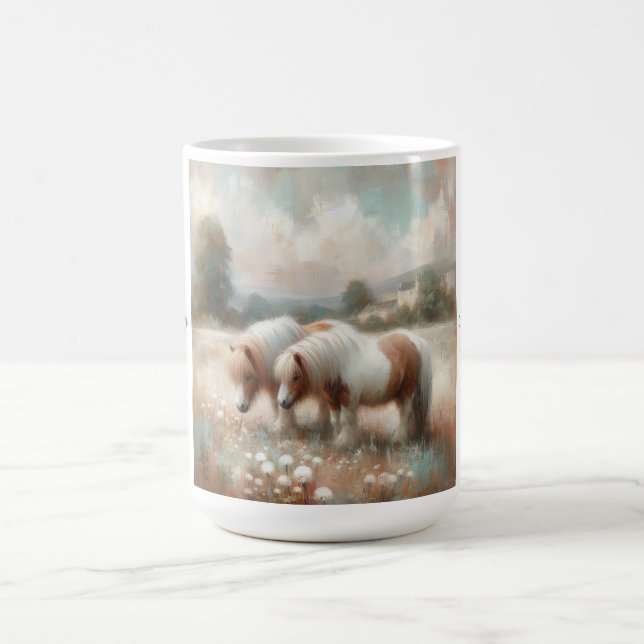 "Shetland Pony" (no 4 d'un ensemble) Mug de café (Centre)