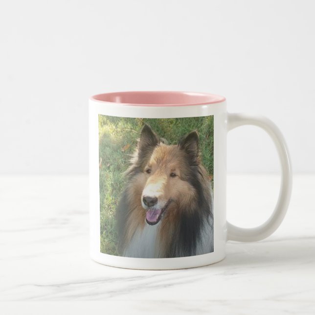 Shetland Sheepdog MUG à deux tons CAFÉ (Droit)