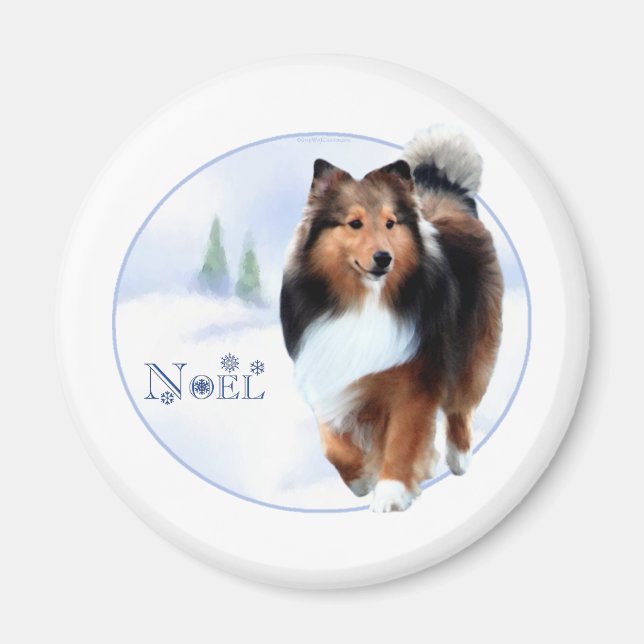 Shetland Sheepdog Noel - Magnet (Devant)