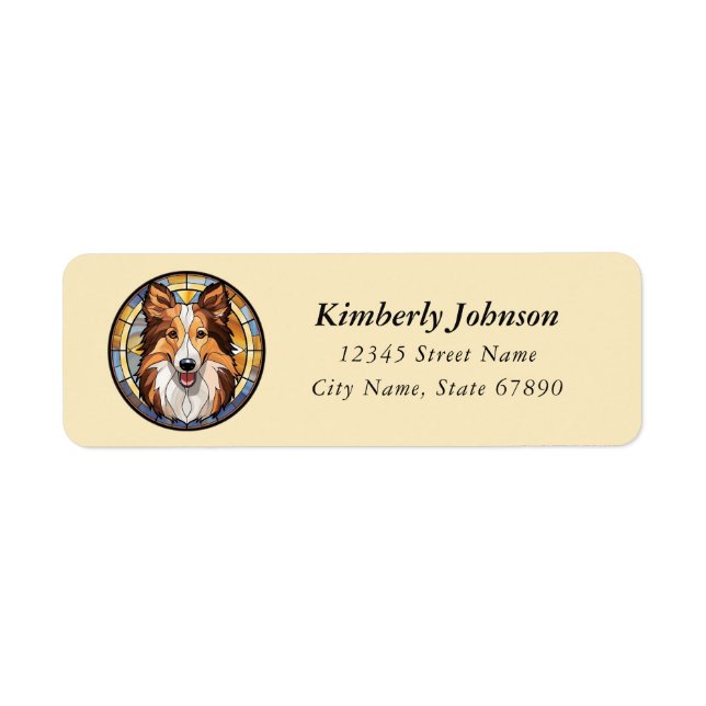 Shetland Sheepdog Retourner les étiquettes d'adres (Devant)