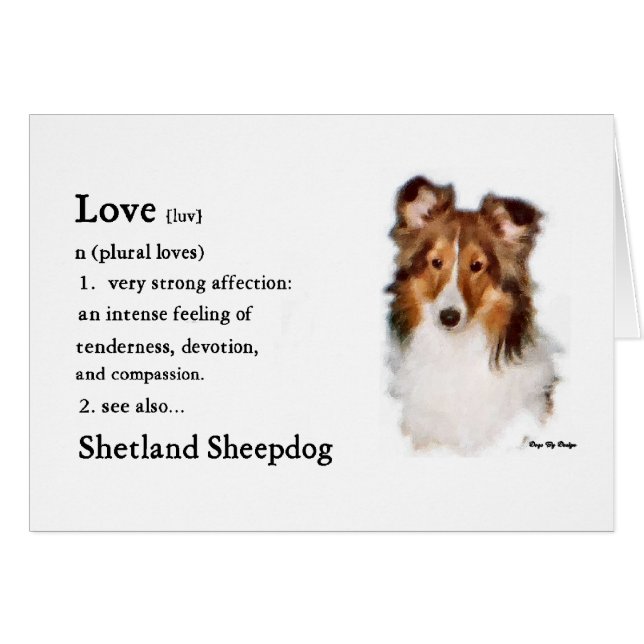 Shetland Sheepdog Sheltie Art Cadeaux (Devant horizontal)
