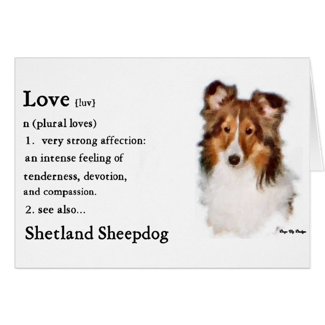Shetland Sheepdog Sheltie Cadeaux (Devant horizontal)