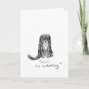 Shhh ! Je suis carte de voeux méditante de bande