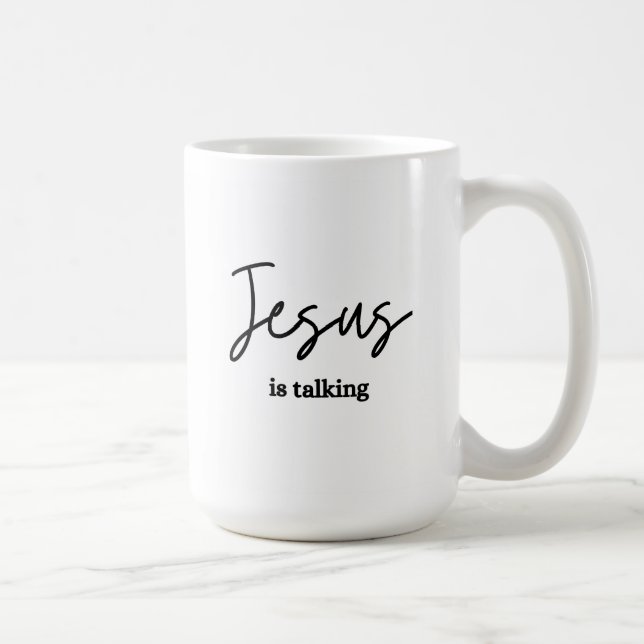 Shhh...Jésus parle la Mug de l'étude de la Bible (Droite)
