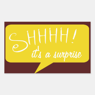 Shhh Surprise Party - Sticker - Maroon et or