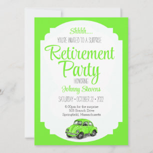 Shhh Surprise Retraite Party Invitation