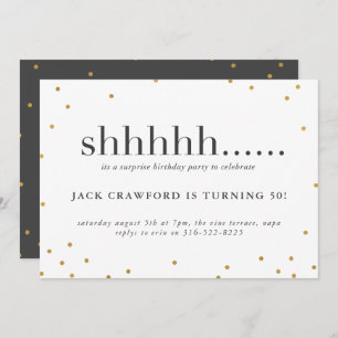 Shhhh, invitation surprise à la fête d'anniversair