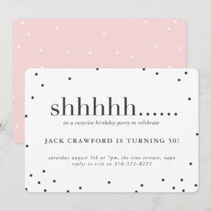 Shhhhh, invitation de fête d'anniversaire de