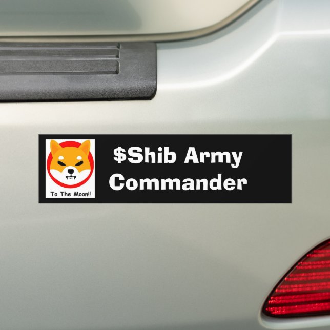 SHIBA ARMY : Commander Bumper Sticker (En voiture)