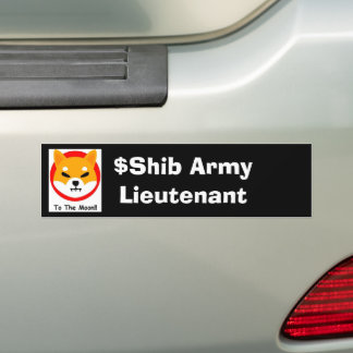 SHIBA ARMY : Lieutenant Bumper Sticker