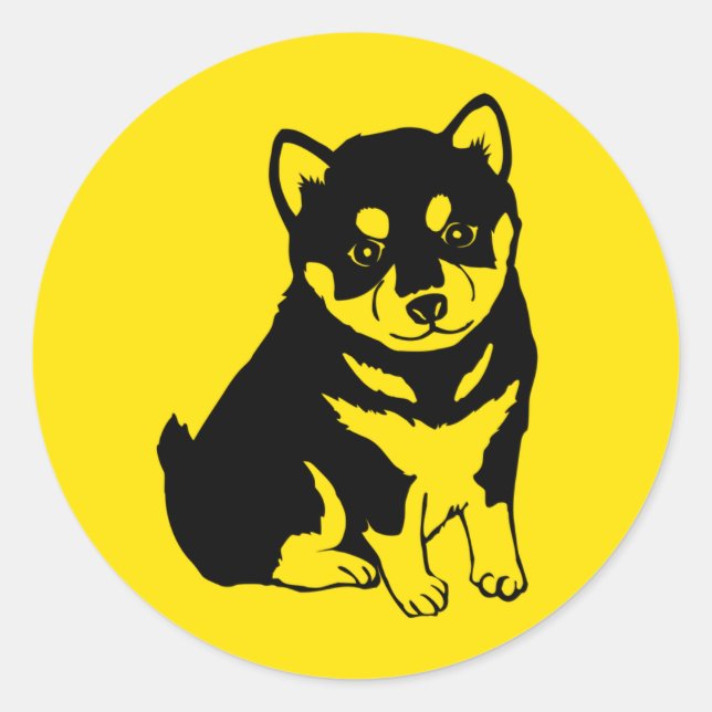 Shiba Inu Chien chinois Année Anniversaire Sticker (Devant)