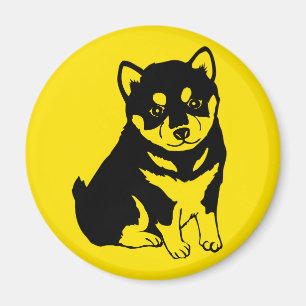 Shiba Inu Chinese Chig Year 2018 Round Magnet
