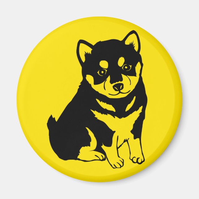 Shiba Inu Chinese Chig Year 2018 Round Magnet (Devant)