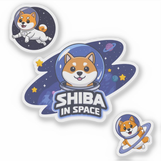 Shiba Inu dans l'espace, Shiba Inu Sticker (Devant)