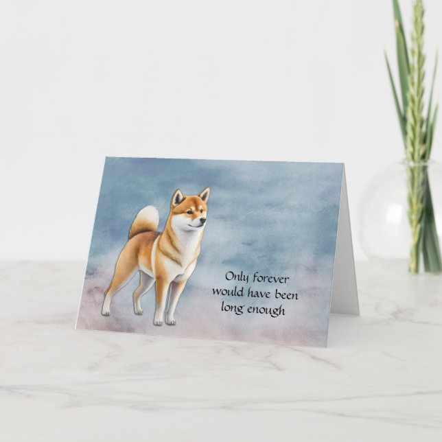 Shiba Inu Dog Perdre Condolence Carte de sympathie (Devant)