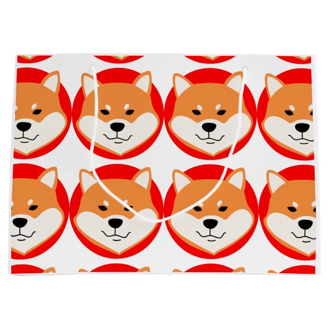 Shiba Inu Grand sac cadeau original (Devant)