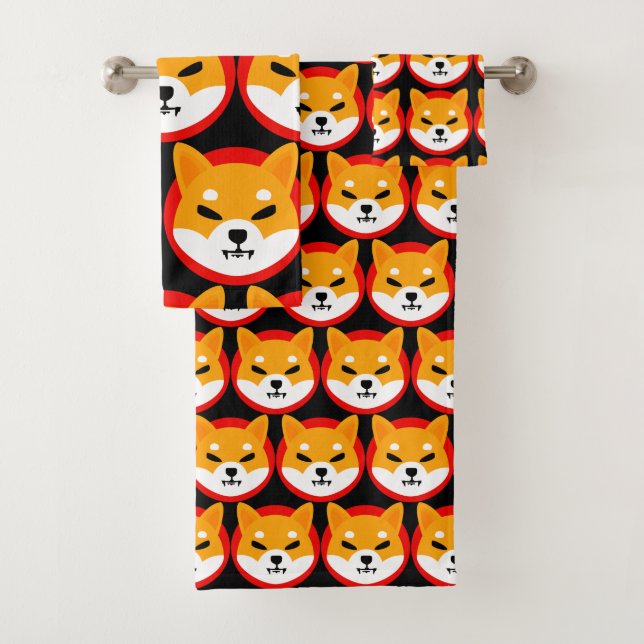 Shiba Inu Logo Serviette de bain (En situation)