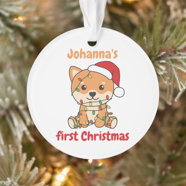 Shiba Inu Noël Baby premier Noël (Arbre)