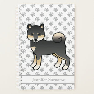 Shiba Inu noir et roux Chien mignon et pattes & Te