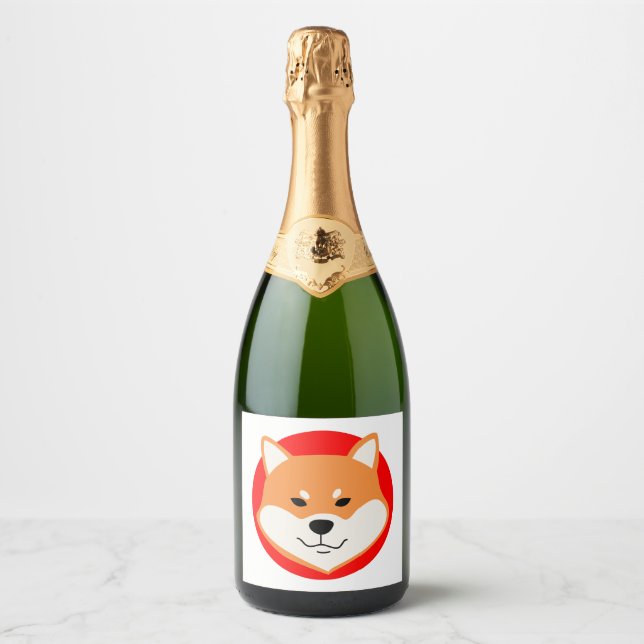 Shiba Inu Original Sparkling Wine Étiquette (Devant)