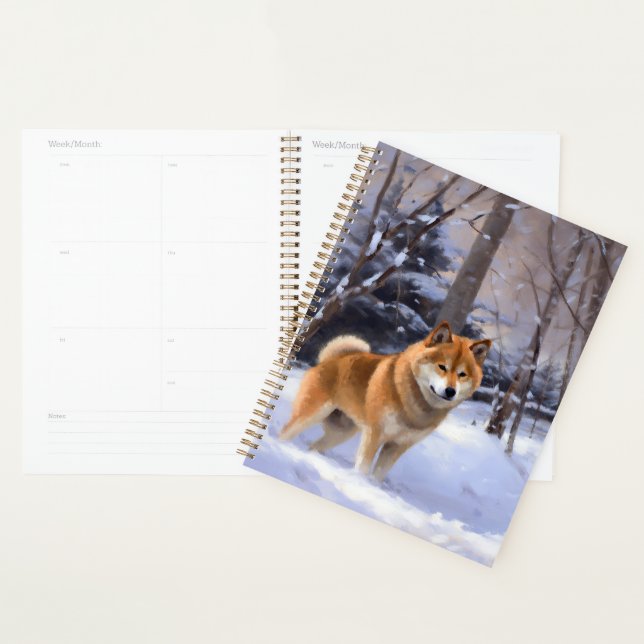 Shiba Inu Qu'il neige Noël (Devant avec enveloppe)