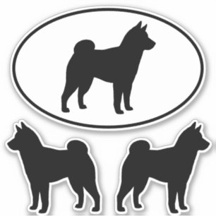 Shiba Inu Silhouettes Sticker Race Vinyl Ensemble