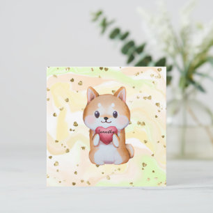 Shiba Inu Tenir Un Coeur
