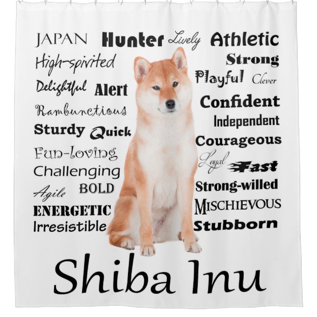 Shiba Inu Traits Douche Rideau (Devant)