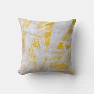 Shibori Fabric moderne Yellow Tie Dye Coussin