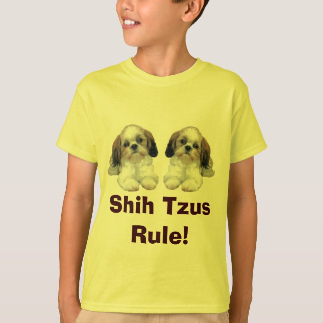 Shih Tzu badine la règle de chiots de T-shirt (Devant)