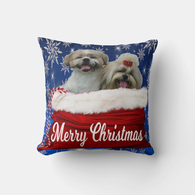 Shih tzu Coussin Noël (Recto)