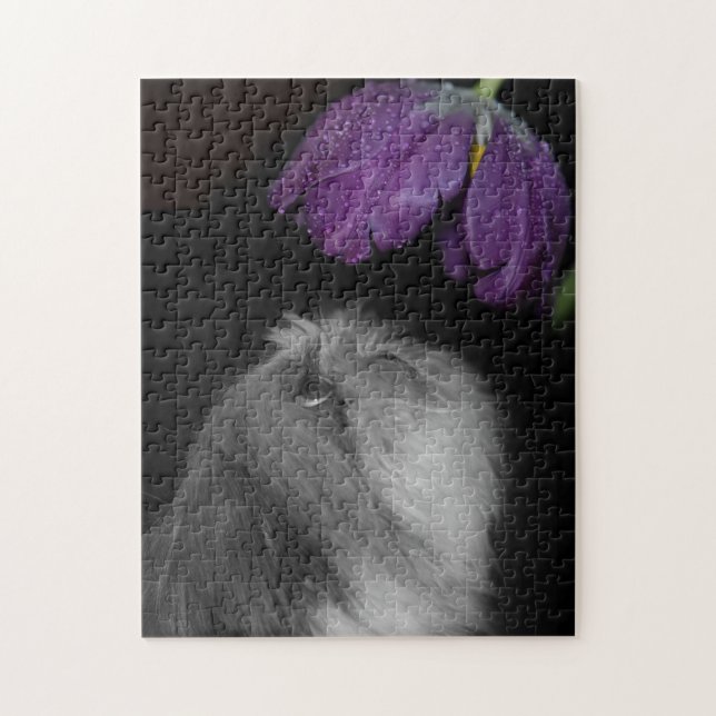 Shih Tzu & Flower Photo Puzzle avec boîte cadeau (Vertical)