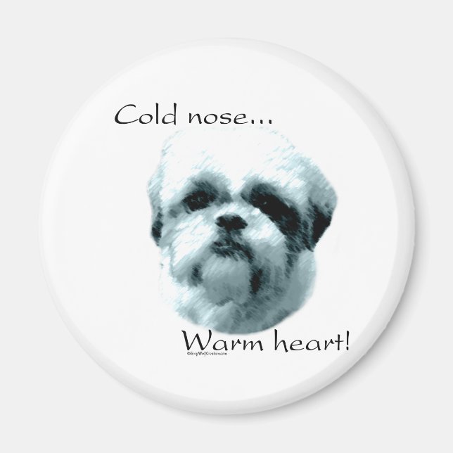 Shih Tzu Froid Nez Coeur Chaud - Aimant (Devant)