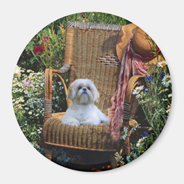Shih Tzu Garden Magnet (Devant)