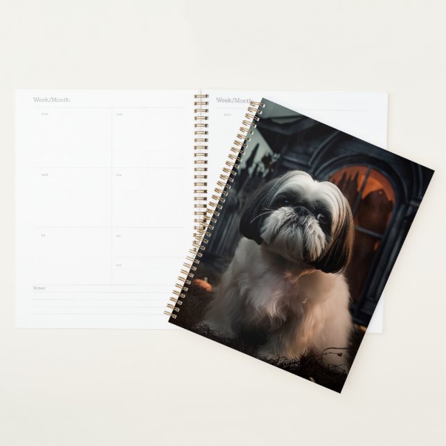 Shih Tzu Halloween Épouvantable (Devant avec enveloppe)